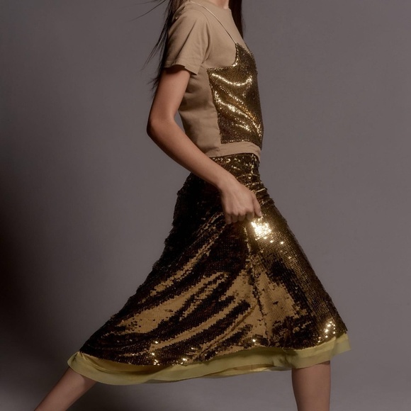 Le Superbe for Anthropologie sequin midi skirt - Picture 1 of 7